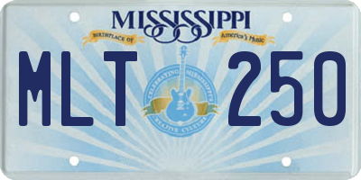 MS license plate MLT250