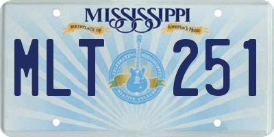MS license plate MLT251