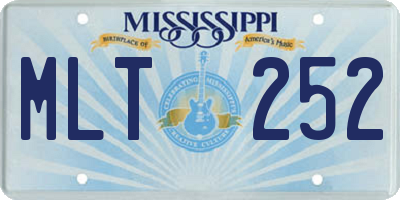MS license plate MLT252