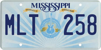 MS license plate MLT258