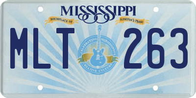 MS license plate MLT263