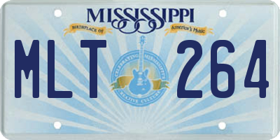 MS license plate MLT264