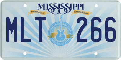 MS license plate MLT266