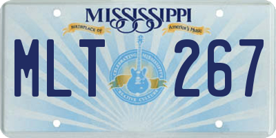 MS license plate MLT267