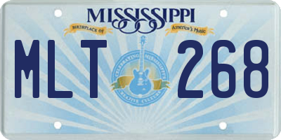 MS license plate MLT268
