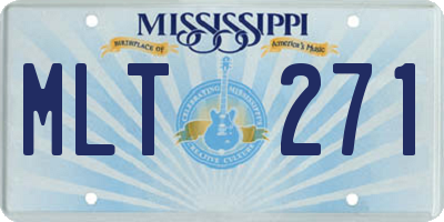 MS license plate MLT271