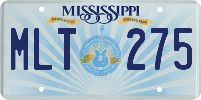 MS license plate MLT275