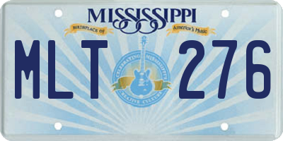 MS license plate MLT276