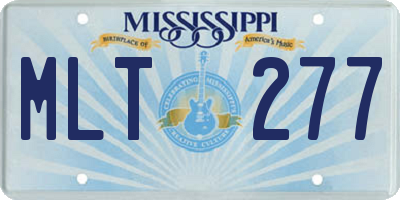 MS license plate MLT277
