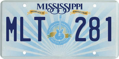 MS license plate MLT281