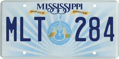 MS license plate MLT284