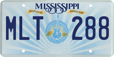 MS license plate MLT288