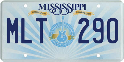 MS license plate MLT290