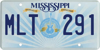 MS license plate MLT291