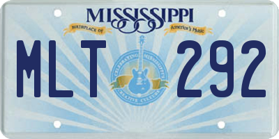 MS license plate MLT292
