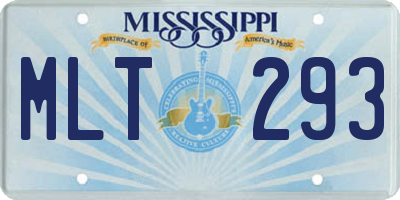 MS license plate MLT293