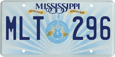 MS license plate MLT296