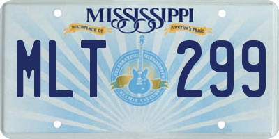 MS license plate MLT299