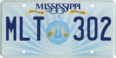 MS license plate MLT302
