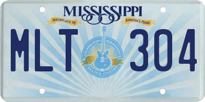 MS license plate MLT304