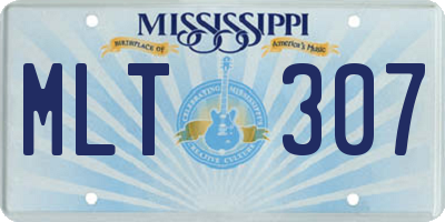 MS license plate MLT307