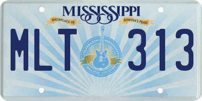 MS license plate MLT313