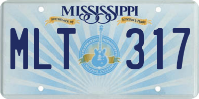 MS license plate MLT317
