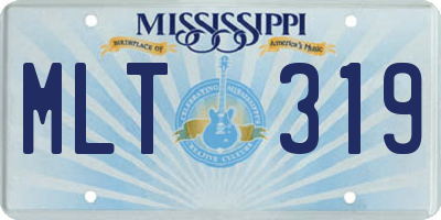 MS license plate MLT319