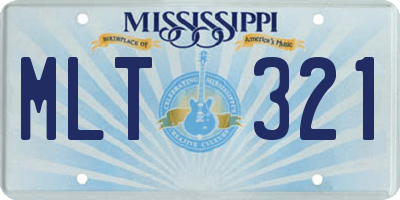 MS license plate MLT321
