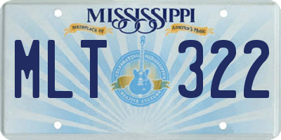 MS license plate MLT322