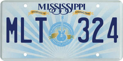 MS license plate MLT324