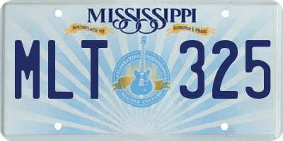 MS license plate MLT325