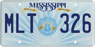 MS license plate MLT326