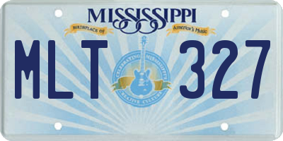 MS license plate MLT327