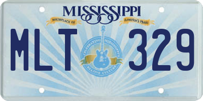 MS license plate MLT329