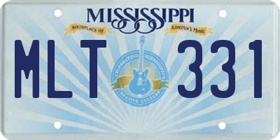 MS license plate MLT331