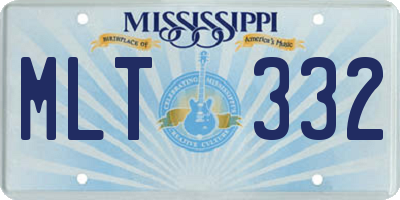 MS license plate MLT332