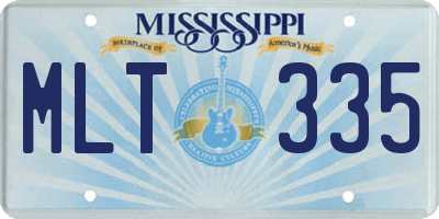 MS license plate MLT335