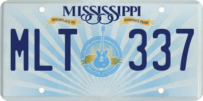 MS license plate MLT337