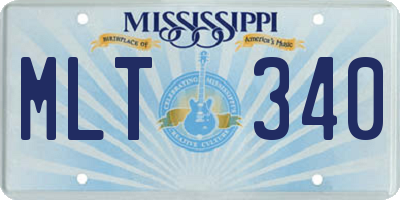 MS license plate MLT340