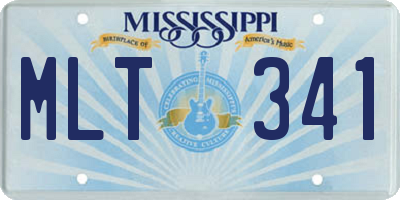 MS license plate MLT341