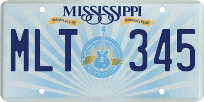 MS license plate MLT345