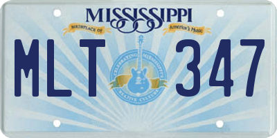 MS license plate MLT347