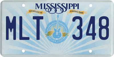 MS license plate MLT348
