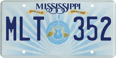 MS license plate MLT352