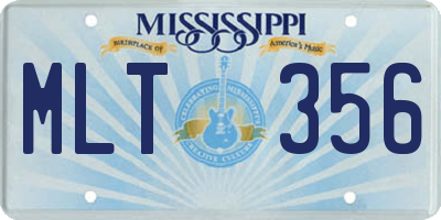 MS license plate MLT356