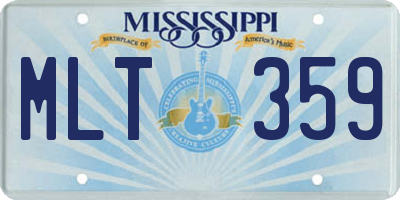 MS license plate MLT359