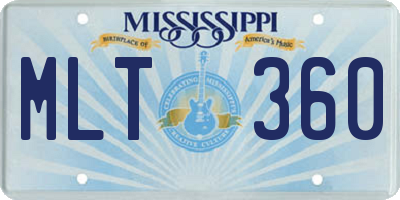 MS license plate MLT360