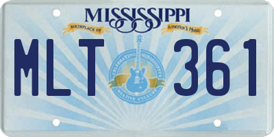 MS license plate MLT361