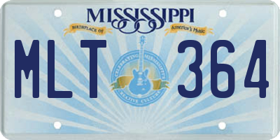 MS license plate MLT364